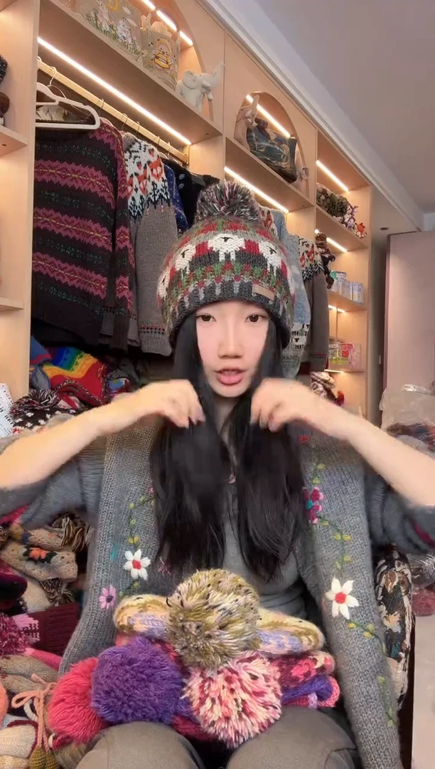 羊毛美利奴森林绿肖恩羊单球帽