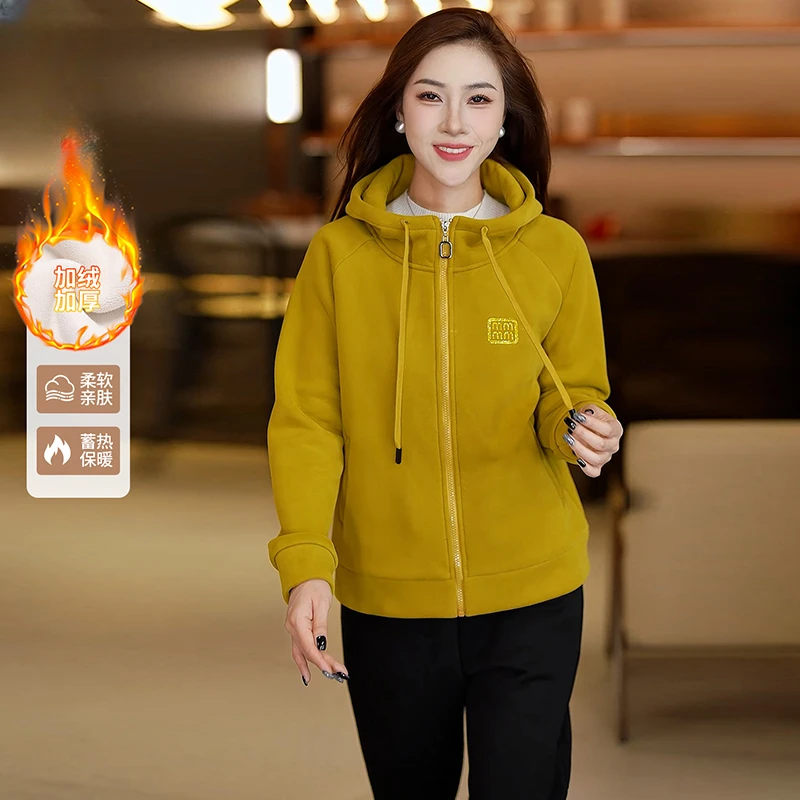 费格雷妈妈冬装外套加绒加厚洋气中老年女装运动服套装秋冬上衣