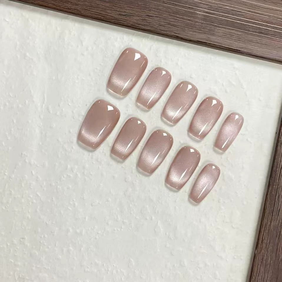 【貂蝉】-纯手工新款穿戴甲温柔高级显白纯欲简约风美甲贴可拆卸