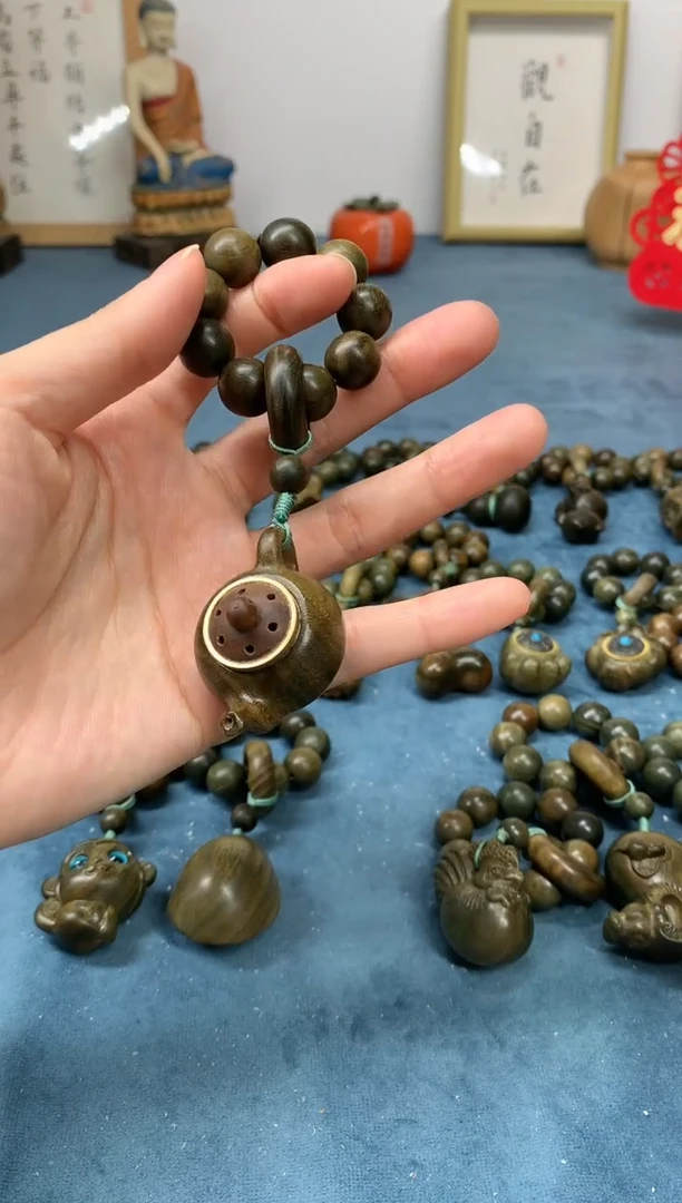 【闪购商品】维腊木（绿檀）把件把把壶香囊 送1瓶香丸