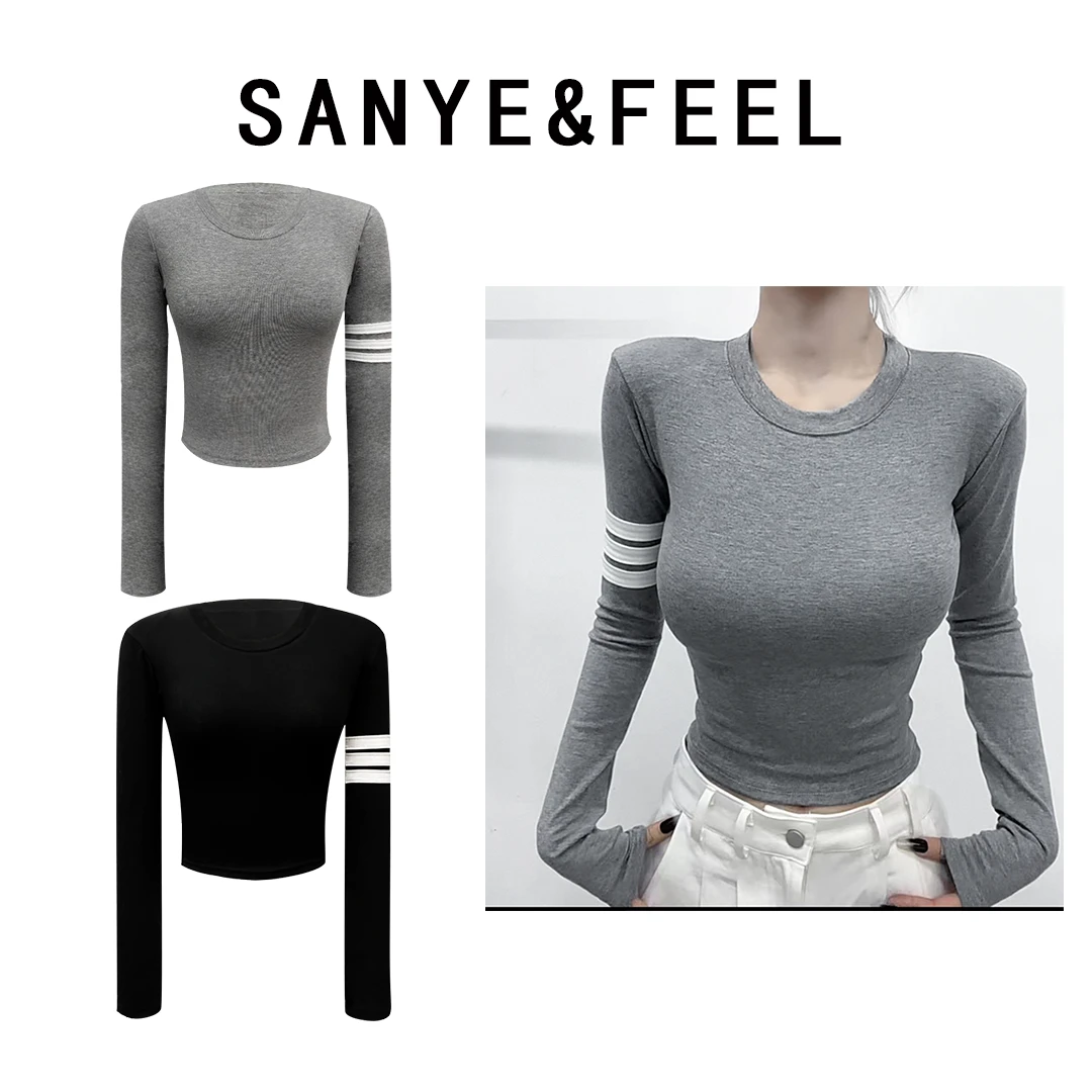 sanye&feel/妍三也【TB女孩】秋款松弛慵懒风条纹时髦上衣53051YX