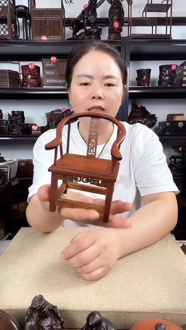 木圈椅 红1个老李红木工艺品