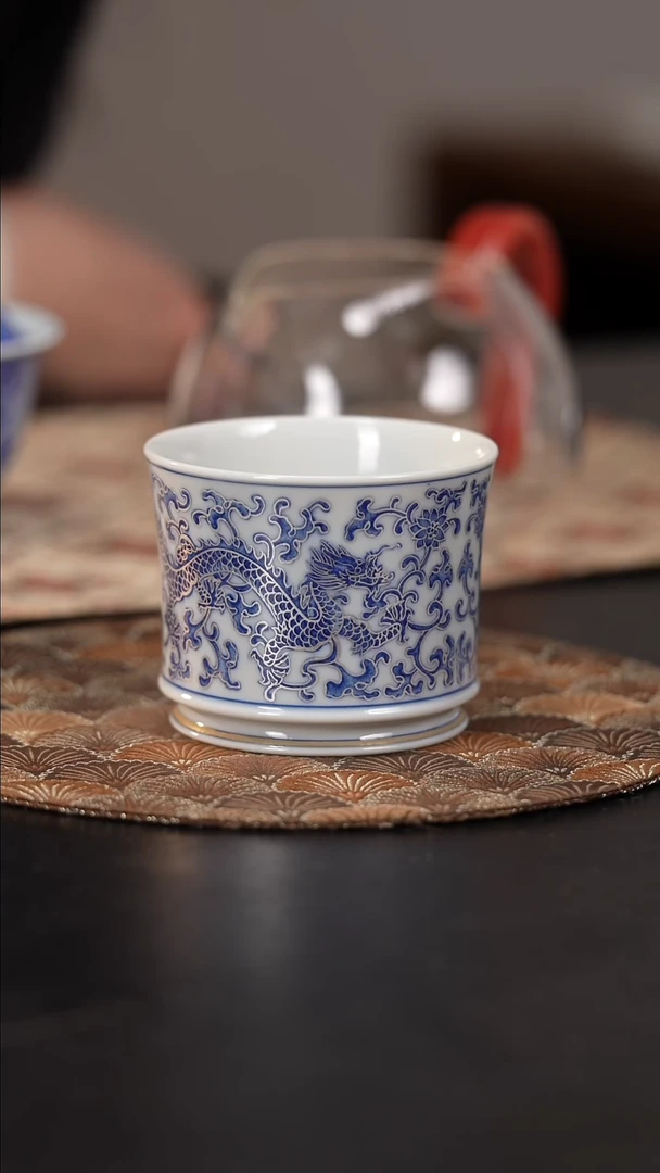 【闪购商品】杯四景堂青花描银