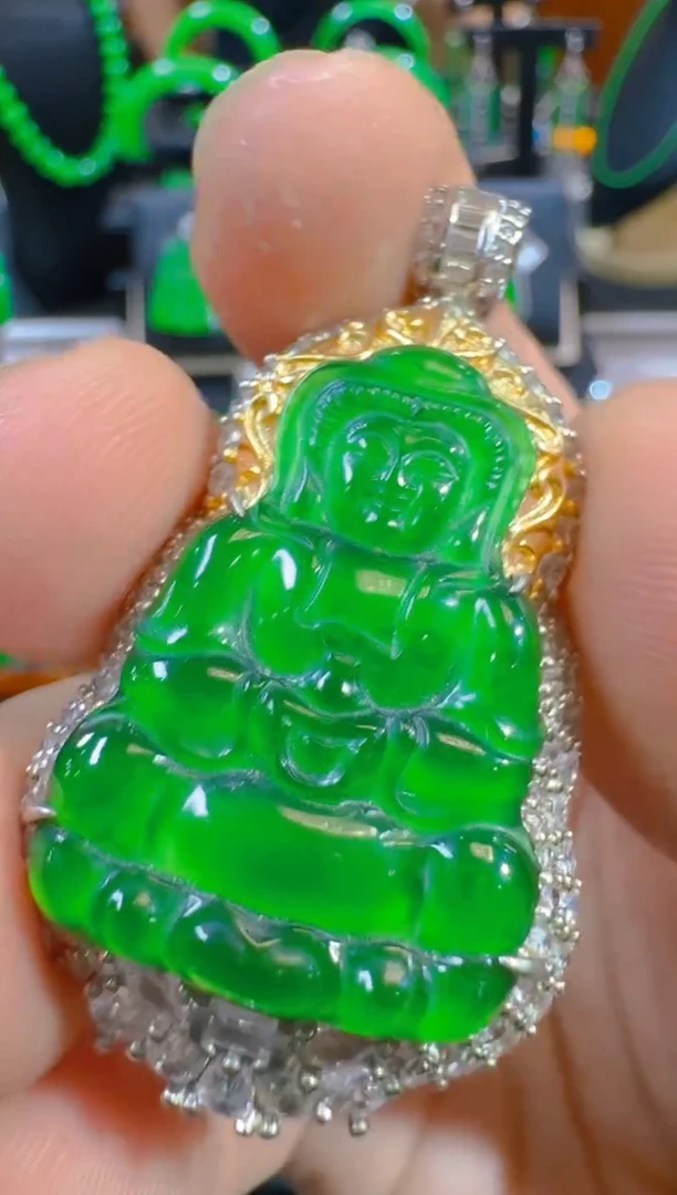 吊坠(赠链)未镶嵌翡翠天然A货翡翠