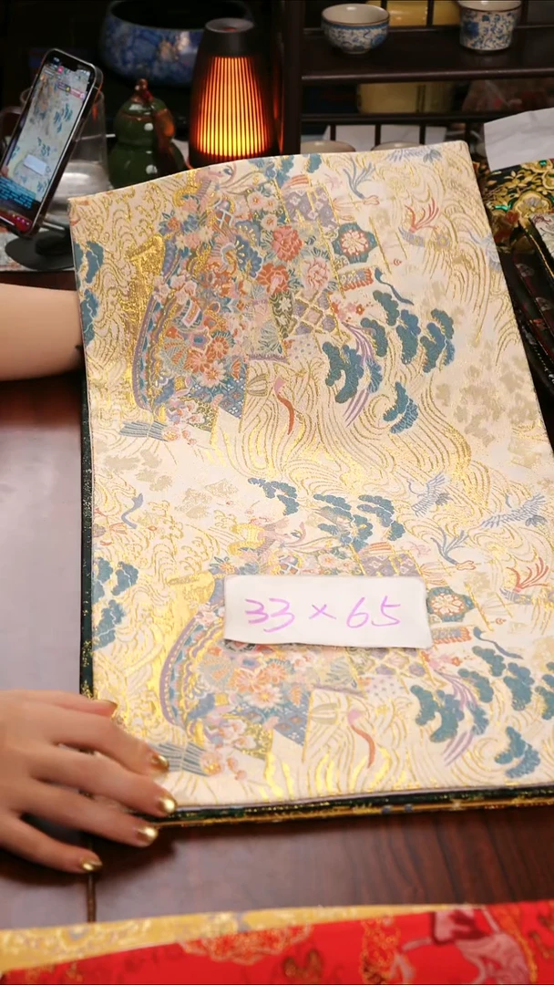 【西阵织花舟一梦双面】中国风干泡织锦茶席33*65