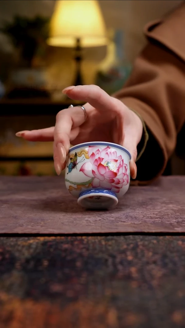 杯景德镇陶瓷杯碗柴烧多人