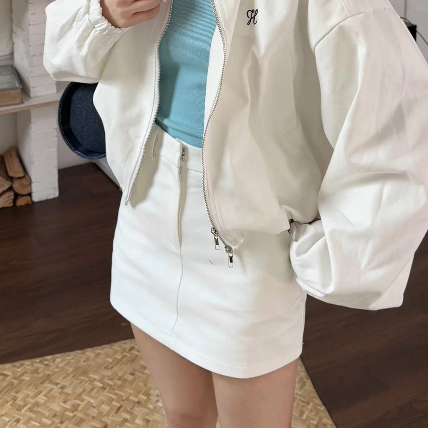 春季新款百搭休闲韩版重工刺绣ins短裙8801-1