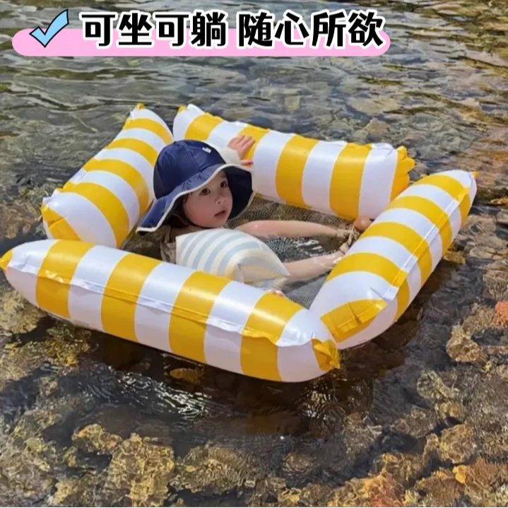 游泳漂浮床水上浮垫排充气玩具成人玩水气垫儿童沙发游泳圈浮椅