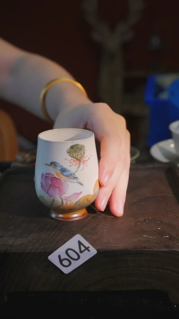 杯子等烟雨陶瓷手作主人杯604