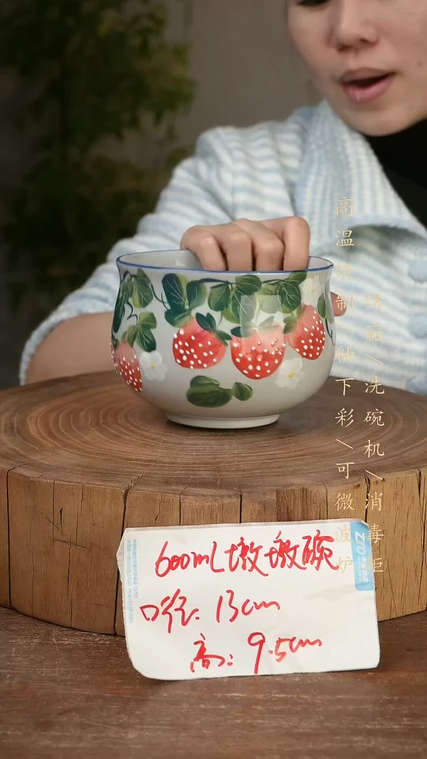 碗瓷景德镇手工手绘高温瓷釉下彩