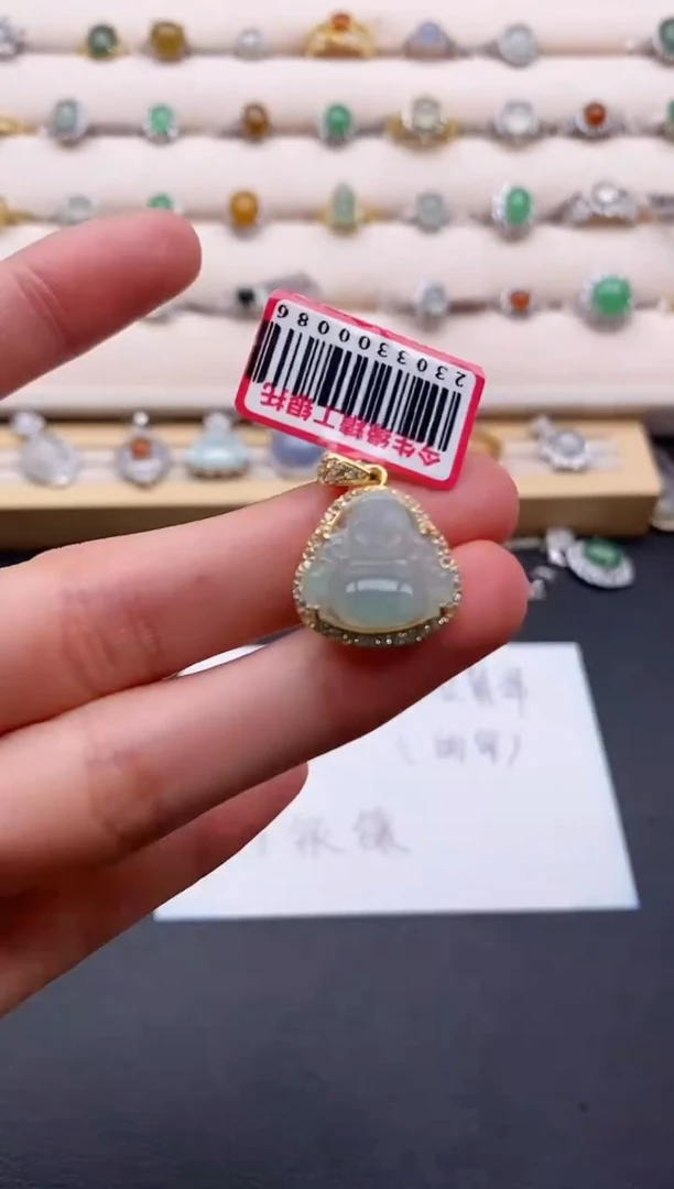 银S925镶嵌戒指翡翠5555555+4