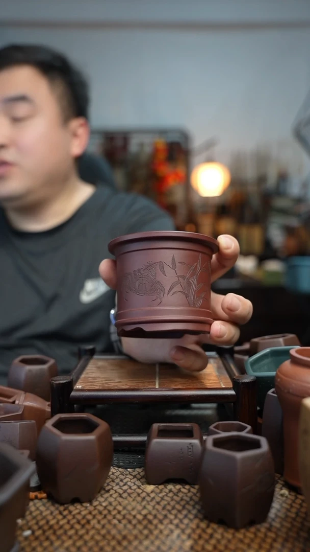 紫砂花盆長木軒精品紫砂