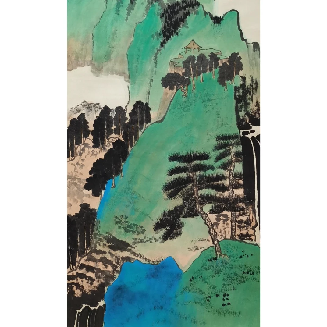 【辽拍】V250709-2-402《山水》（8.6平尺）纸本镜片 yy1206t