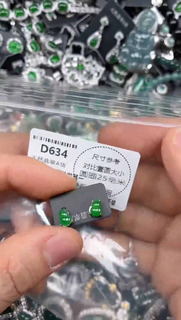 颈饰未镶嵌翡翠D634耳钉