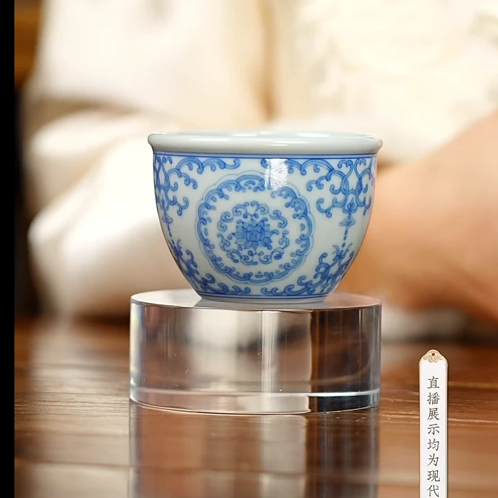 【小乔赏瓷】 景德镇手工手绘宝象缸杯