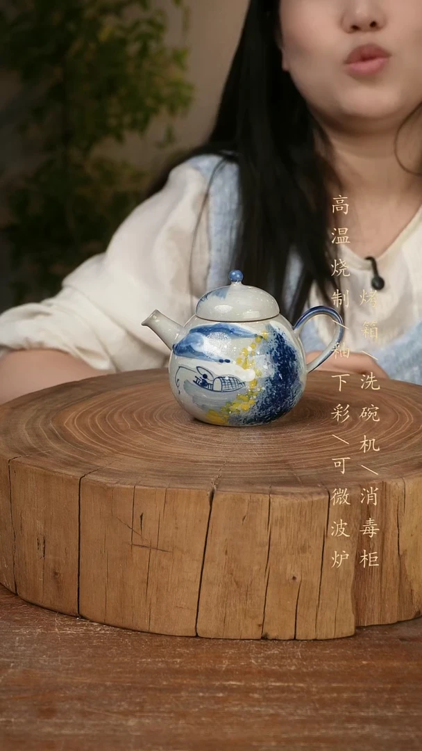 碗瓷景德镇手工手绘高温瓷釉下彩