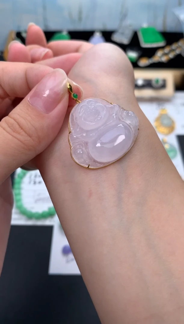 18K金镶嵌摆件翡翠48小时鉴赏期 退货不扣服务费