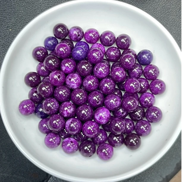 天然珠宝玉石 散珠满紫舒俱来A212  12mm  20颗（赠弹力线）