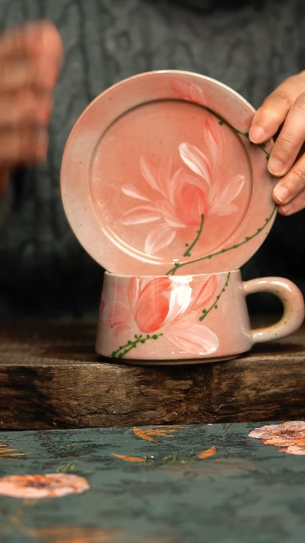 【闪购商品】杯釉下彩手工手绘同款陶器