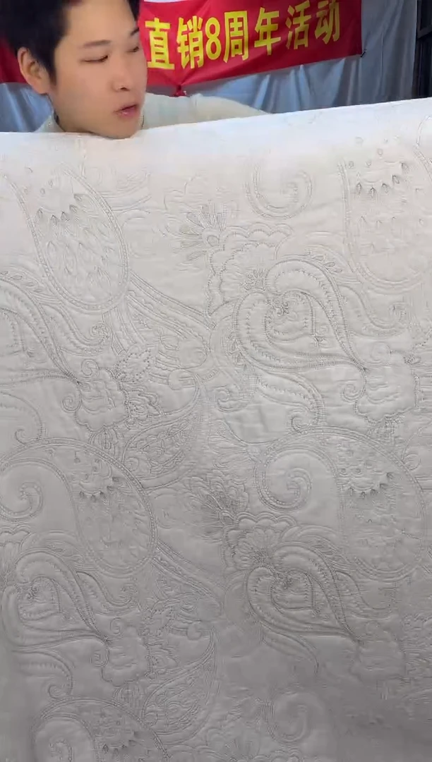 棉腰果花白220*240单床盖纯棉