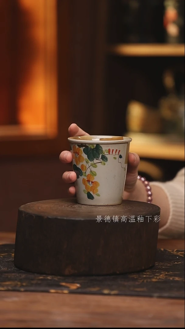 陶瓷景德镇高温釉下手绘陶瓷@L372@