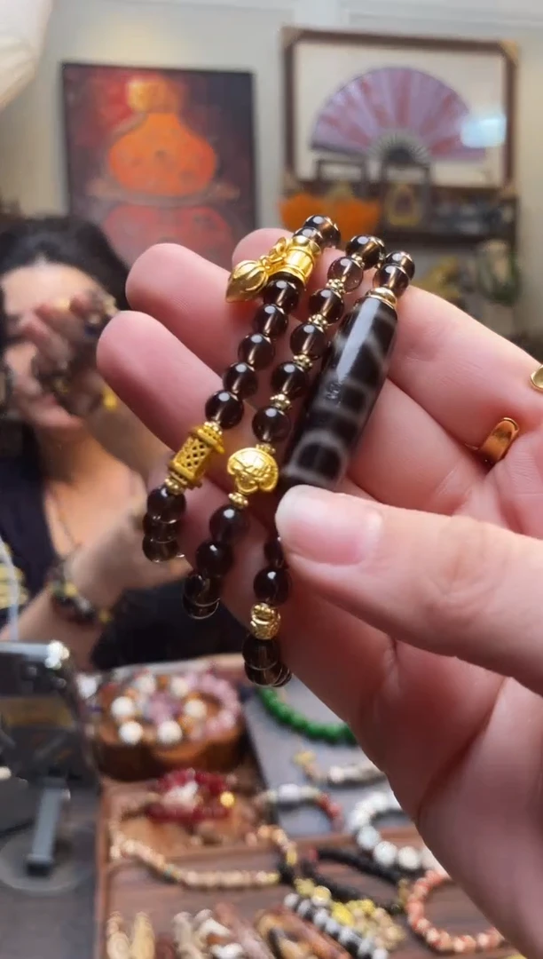 【闪购商品】柏香籽/百香籽把件0210-16黑金息增怀诛