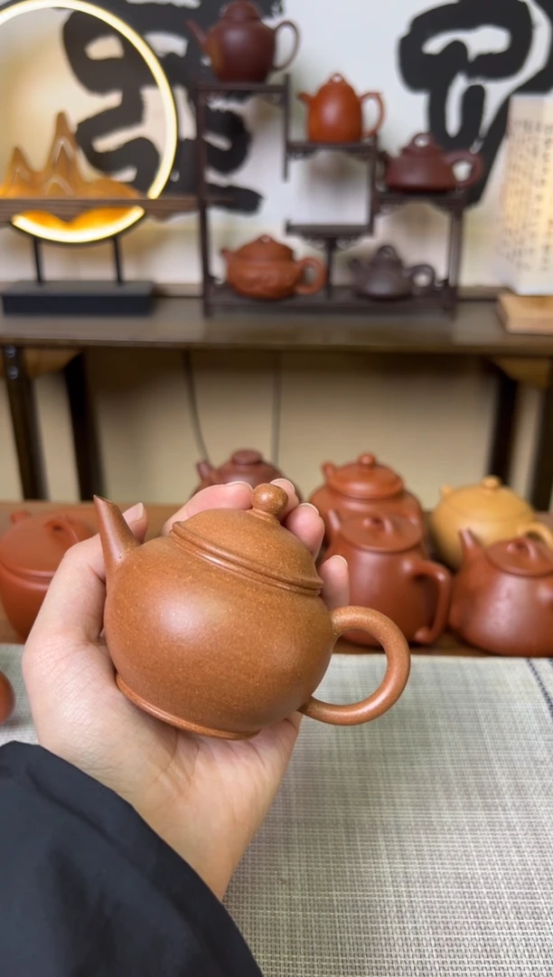 【闪购商品】段泥茶壶黄降坡水平壶