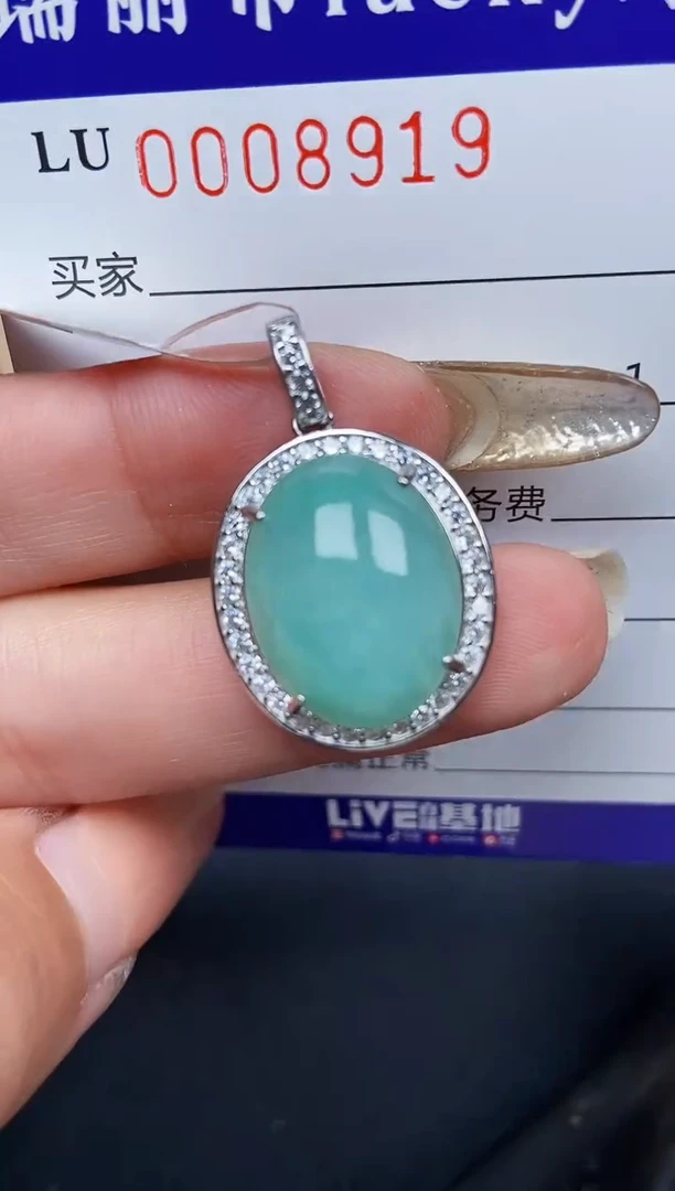 【闪购商品】翡翠颈饰银S925镶嵌8919