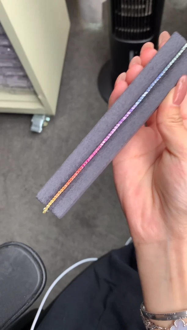 手链彩色蓝宝石18K金镶嵌3.2ct 彩蓝宝  FH  定制