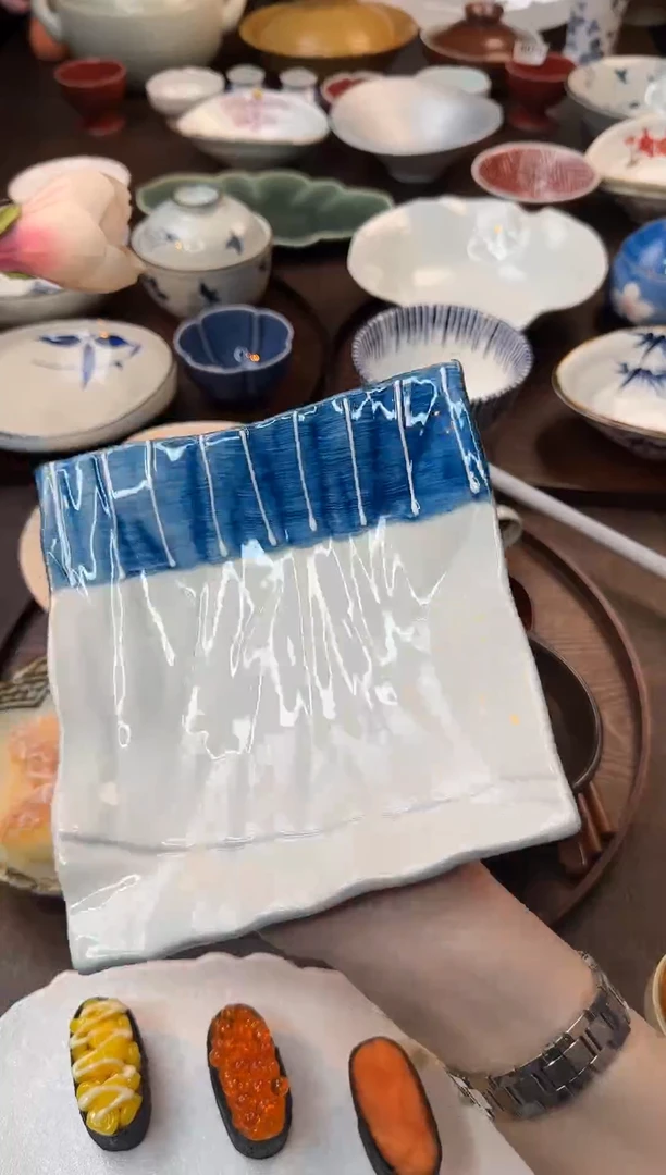 瓷（景蓝）手工纸捏盘