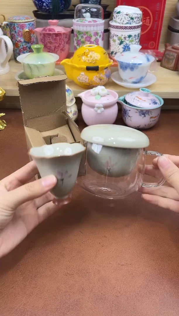 陶陶瓷茶具摆件旅行套组
