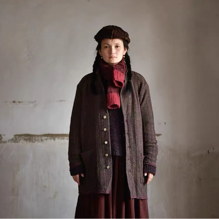 左岸迷香 果儿坊【上衣】羊毛开衫 秋冬休闲复古 百搭舒适 7029