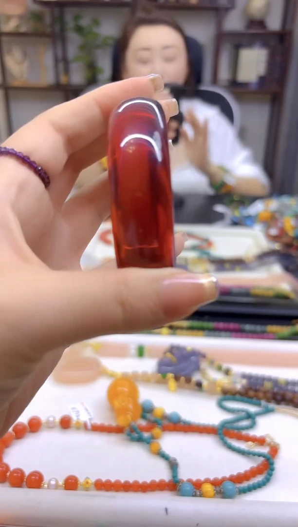 血珀未镶嵌手镯DIY款S78