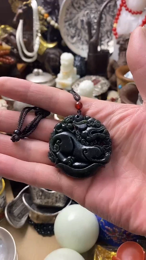 颈饰未镶嵌和田玉（青玉）------主播推荐--------