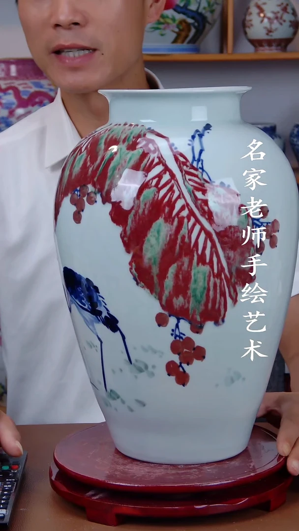 瓶景德镇手工手绘陶瓷摆件34