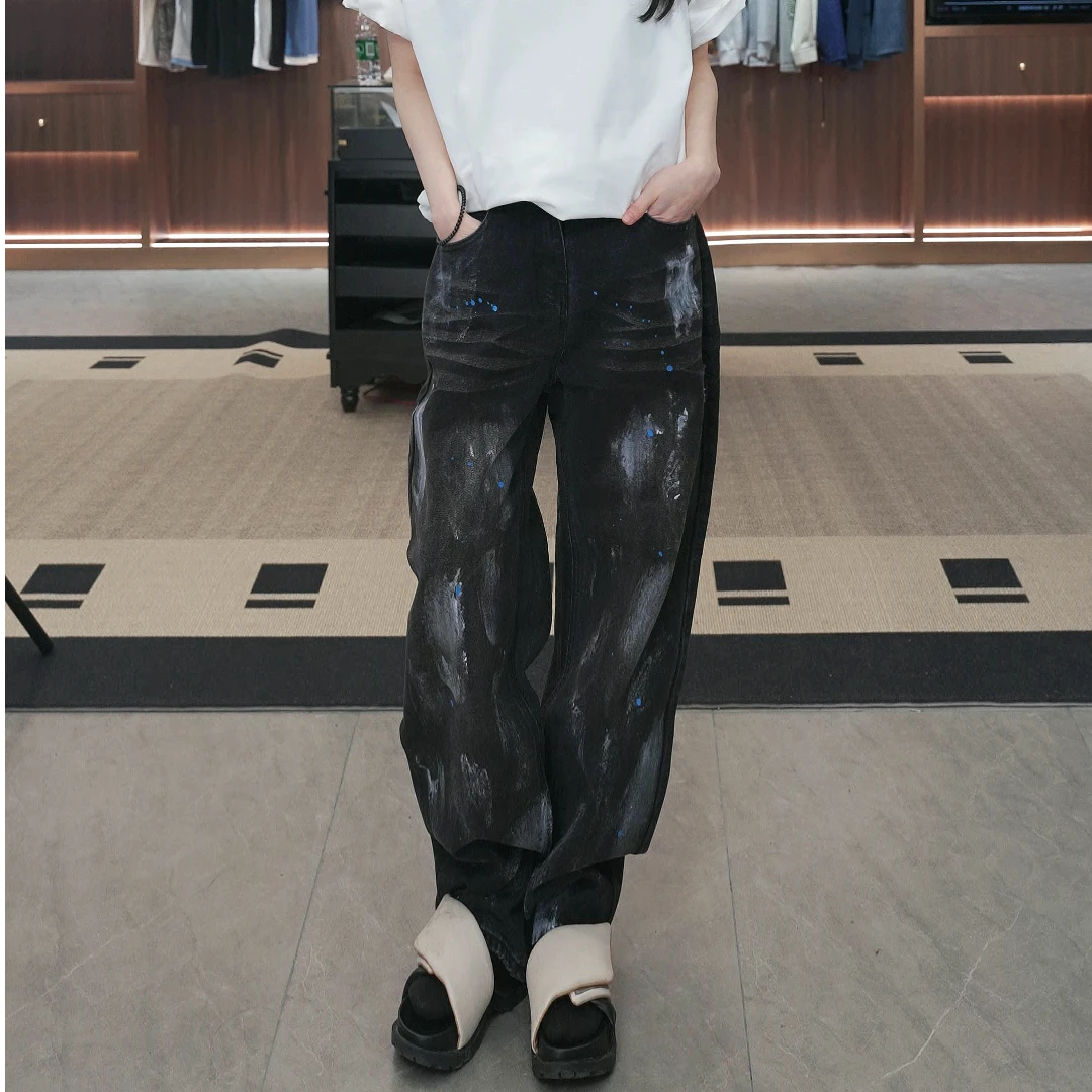 【绘尚D18Y黛仪6019】新款牛仔长裤休闲百搭男女同款WC26019