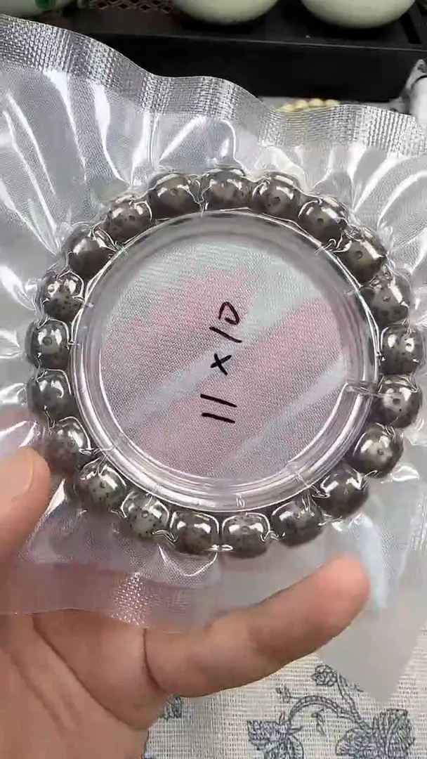 星月菩提手串32石玉料糯冰单圈11×10高透精工福利