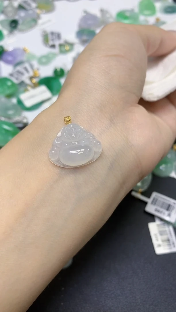 颈饰未镶嵌翡翠天然缅甸翡翠A货百元以上9元证书费自理