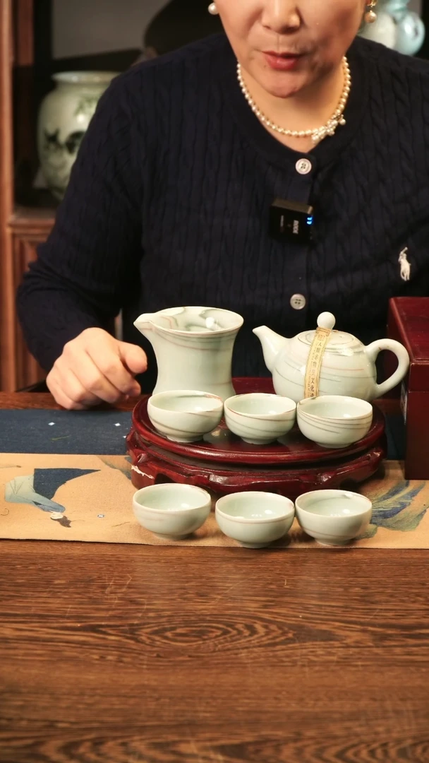 【闪购商品】纯手工 绞胎 8头茶具B