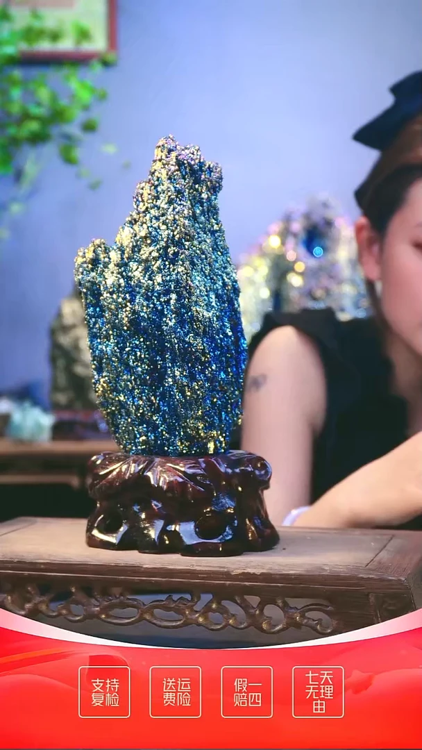 有机玻璃精品石头，造形奇特，中式家居摆件