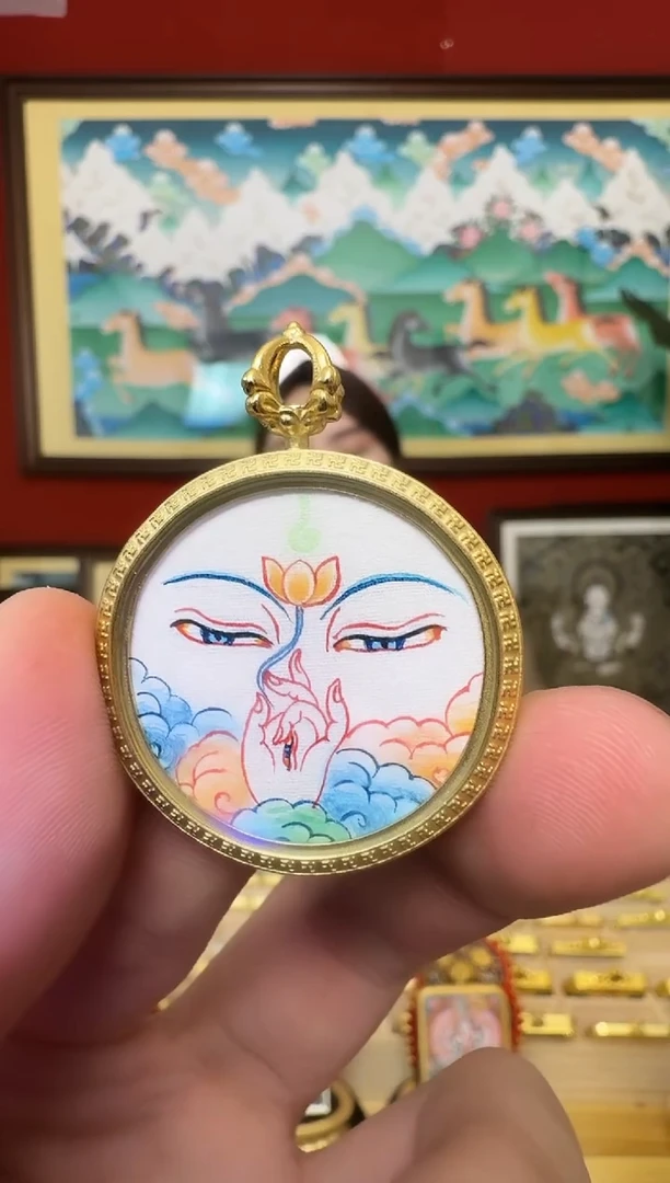 吊坠白妈妈-热贡纯手绘周毛