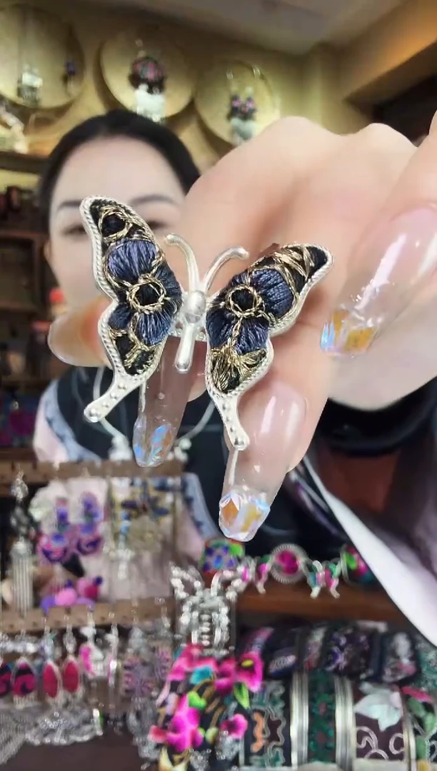 刺绣非遗刺绣民族风戒指