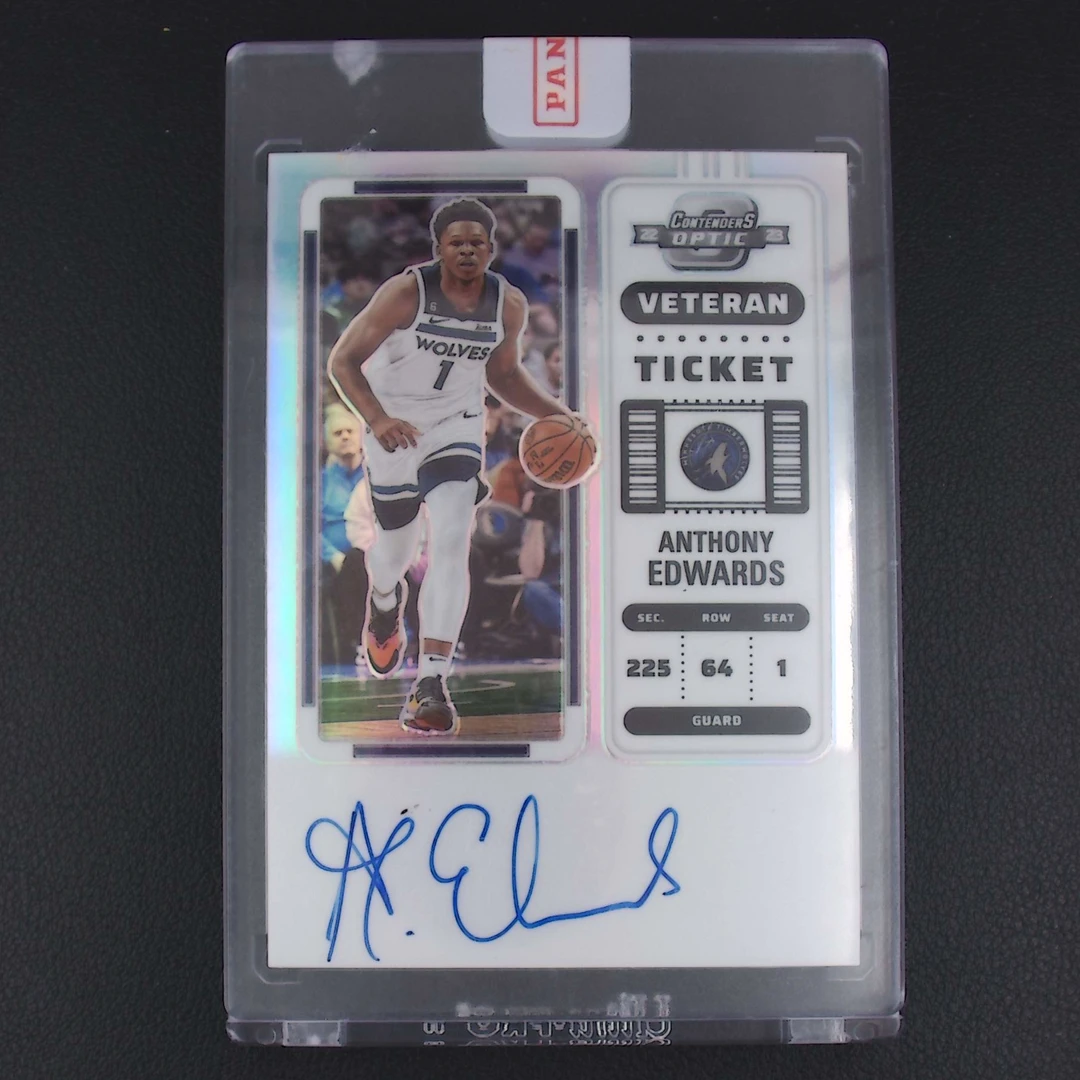爱德华兹 球票 签字  帕尼尼NBA国宝手提签字球星卡