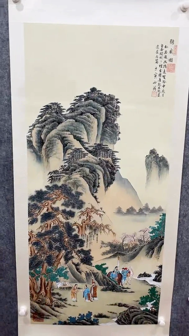 国画雨荷国画作品8平尺