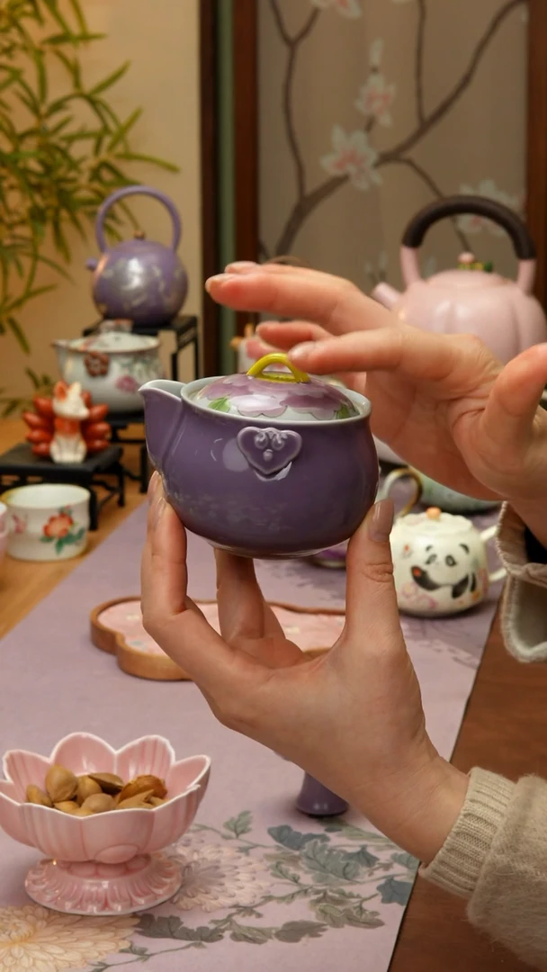 【闪购商品】【领丰茶具福力】紫色宝瓶