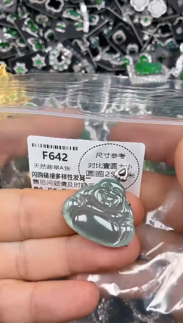 颈饰未镶嵌翡翠F642吊坠