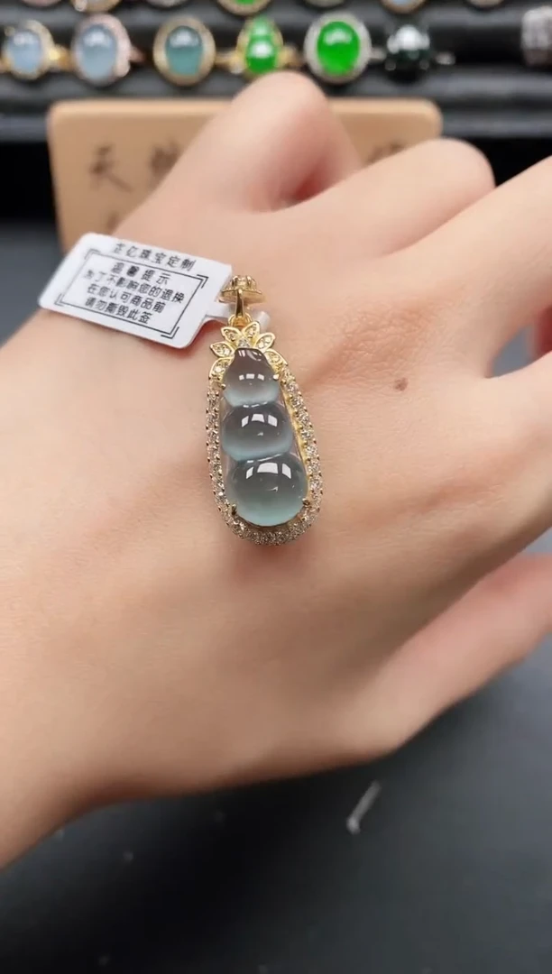 银S925镶嵌戒指翡翠11