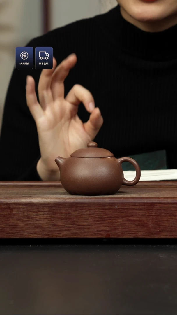 【闪购商品】紫砂茶壶四号井老紫泥 文旦