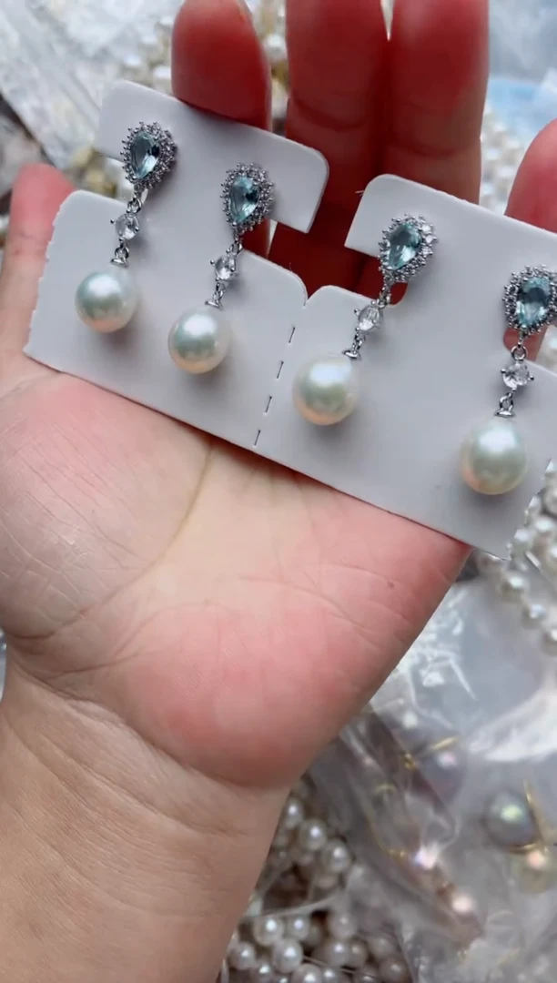 未镶嵌耳饰淡水珍珠多样性发其一，非无暇