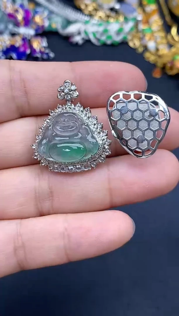 颈饰18K金镶嵌翡翠?***?628-春日珠宝